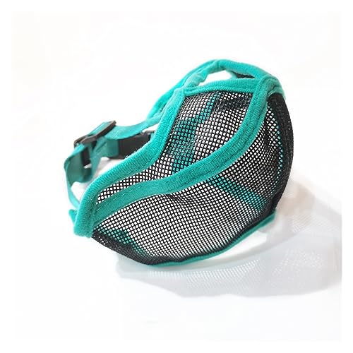 AISHANBAIHUODIAN Haustier Hund Einstellbare Maske Rinde Biss Mesh Mund Maulkorb Pflege Anti Stop Kauen Maulkorb Haustiere Zubehör Fit for Kleine, Mittlere Hunde (Color : Green, Size : M) von QWERTYUI