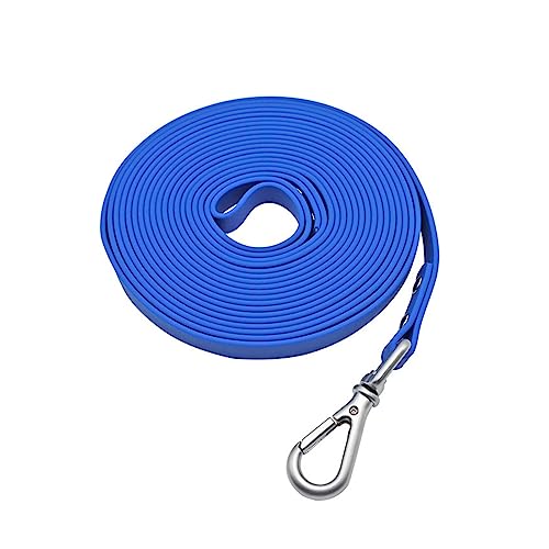 AISHANBAIHUODIAN Hundeleine, Lange PVC-Leinen, leicht zu reinigen, Traktionsleine, passend for kleine, mittelgroße und große Hunde, Gehtraining, Haustierleinen, wasserdicht (Color : Blue, Size : 2XL von QWERTYUI