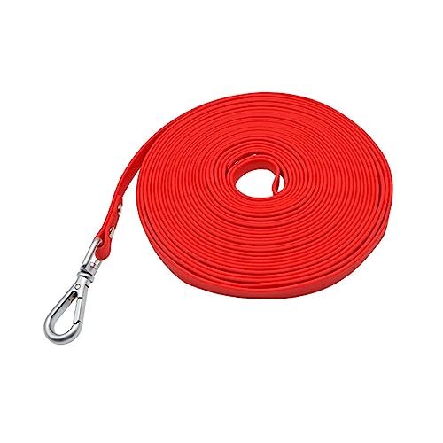 AISHANBAIHUODIAN Hundeleine, Lange PVC-Leinen, leicht zu reinigen, Traktionsleine, passend for kleine, mittelgroße und große Hunde, Gehtraining, Haustierleinen, wasserdicht (Color : Red, Size : 2XL von QWERTYUI