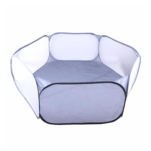 AISHANBAIHUODIAN Katze Pet Play Pen Zaun Faltbare Kleine Tiere Käfig Zelt Pop Up Übung Spiel Zaun Fit for Hund Katze Kaninchen Hamster Zelt (Color : Grey) von QWERTYUI