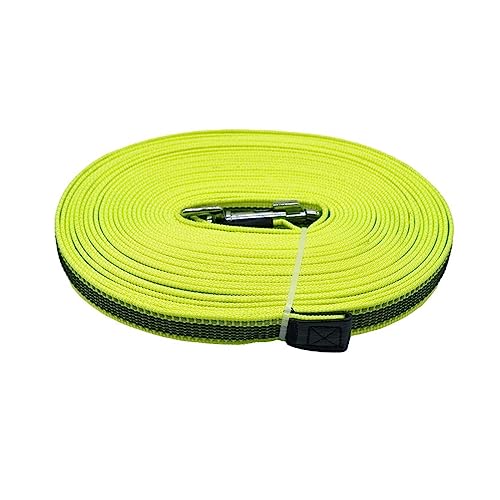 AISHANBAIHUODIAN Lange Hundeleine, 5 m, 10 m, 15 m, Haustierleine, rutschfestes Gummi-Trainingsseil, reflektierende Hundeleinen, passend for kleine, mittelgroße und große Hunde (Color : Green, Size von QWERTYUI