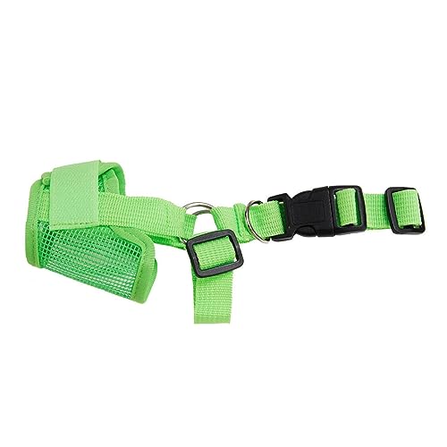 AISHANBAIHUODIAN Maulkorb for Hunde, Antibellen, verstellbares Netz, atmungsaktiv, for Haustiere, Mundschutz, Maulkörbe, Halsband, passend for kleine und große Hunde, Hundezubehör (Color : Green, SI AISHANBAIHUODIAN Maulkorb for Hunde, Antibellen, verstellbares Netz, atmungsaktiv, for Haustiere, Mundschutz, Maulkörbe, Halsband, passend for kleine und große Hunde, Hundezubehör (Color : Green, SI von QWERTYUI