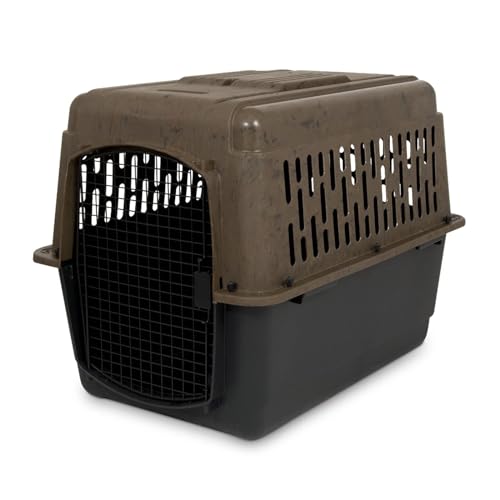 AISHANBAIHUODIAN Passend for Hundehütten, hellbraunes und grünes Oberteil, Schwarze Basis, 32 Zoll (30–50 Pfund), Haustierbedarf, Hundehütte, groß und bequem, einfach und modern von QWERTYUI