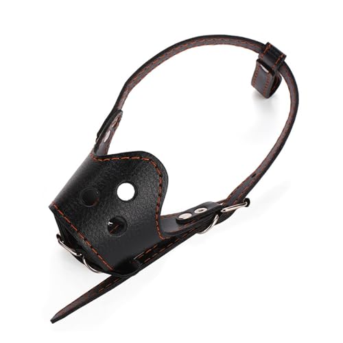 AISHANBAIHUODIAN Verstellbare Maulkorbmaske aus PU-Leder for Welpen und große Hunde, Anti-Biss-Haustierzubehör, passend for kleine, mittelgroße und große Hunde, Pitbull-Maskottchen-Halsbänder (Color AISHANBAIHUODIAN Verstellbare Maulkorbmaske aus PU-Leder for Welpen und große Hunde, Anti-Biss-Haustierzubehör, passend for kleine, mittelgroße und große Hunde, Pitbull-Maskottchen-Halsbänder (Color von QWERTYUI