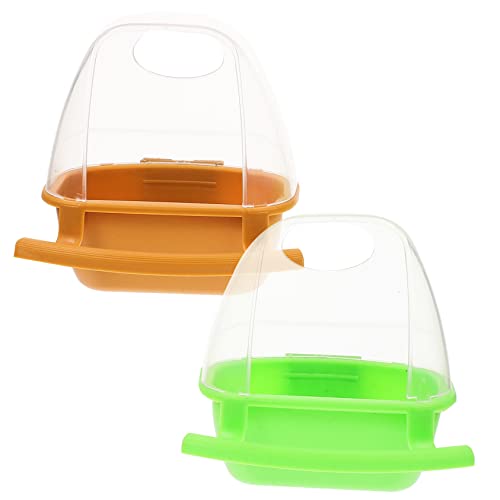 Wellensittich-Futterspender for Käfige, Vogelkäfig-Futterspender, 2 Stück, Vogelfutter-Futternapf, Vogelkäfig-Wasserspender, Sittich-Futternapf, hängender Vogelfutterspender von QWFVHJ