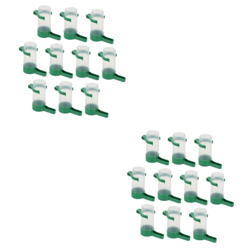 Wellensittich-Futterspender for Käfige, Vogelkäfig-Futterspender, 20 Stück, Vogeltränke, Kleiner Vogelkäfig, Vogelkäfig-Futter- und Wasserspender, Trinkwasser for Tauben von QWFVHJ