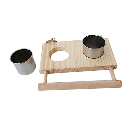 Wellensittich-Futterspender for Käfige, Vogelkäfig-Futterspender, Papageien-Futternapf aus Edelstahl, große Größe, automatischer Vogelfutterspender for Käfig, Easy Bowl(S) von QWFVHJ
