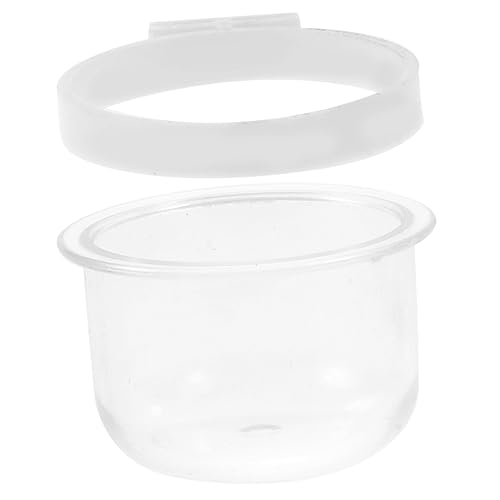 Wellensittich-Futterspender for Käfige, Vogelkäfig-Futterspender, Papageien-Futterschale, Plastik-Vogelfutternapf, Papageientrog, Papageien-Wasserhalter von QWFVHJ