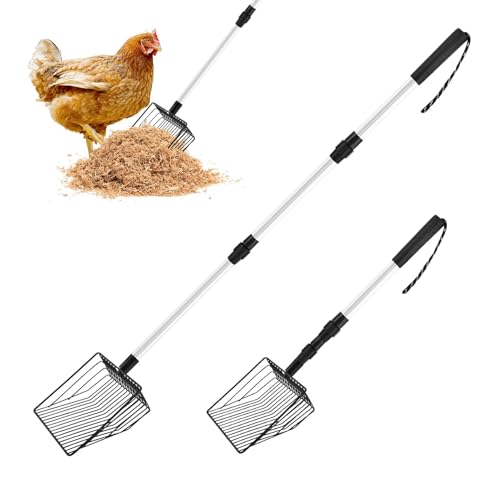 QWLWBU Hühnerkotschaufel, 55,9 - 106,7 cm, dehnbar, langer Griff, Katzenstreuschaufel, robuste Siebstreuschaufel, Hühnerstall, Zubehör, langlebiger Hühnerstallrechen QWLWBU Hühnerkotschaufel, 55,9 - 106,7 cm, dehnbar, langer Griff, Katzenstreuschaufel, robuste Siebstreuschaufel, Hühnerstall, Zubehör, langlebiger Hühnerstallrechen von QWLWBU