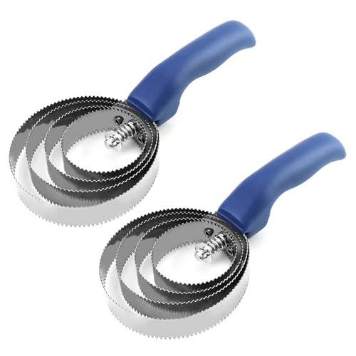 QWORK® 2 Stück Doppelseitiger Striegel, Pferdebürste, 4 Ringen, mit Soft Touch Griff von QWORK
