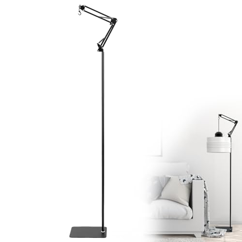 QWORK® Reptilien-Lampenfassung für Habitatkäfig, Wärmelampe Halter Standfuß für Reptilien Schildkröten Spinne Geckos Eidechsen, Verstellbar Höhe 60–140 cm von QWORK
