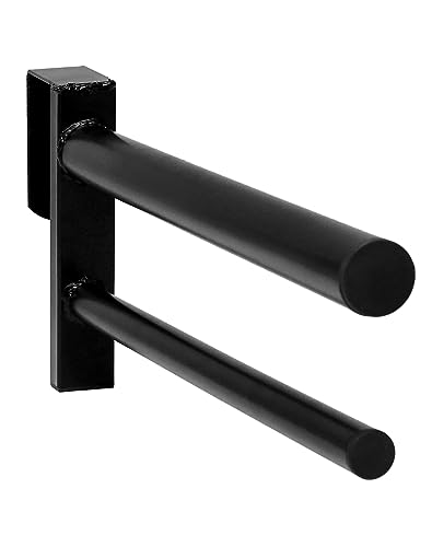 QWORK Abnehmbarer Doppel-Sattelträger, schwarz – PVC-beschichtet – Einheitsgröße von QWORK