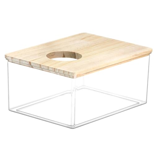 QWORK Hamster-Sand-Badebox, transparente Acryl- und Holzabdeckung, rechteckige Duschbadewanne QWORK Hamster-Sand-Badebox, transparente Acryl- und Holzabdeckung, rechteckige Duschbadewanne von QWORK