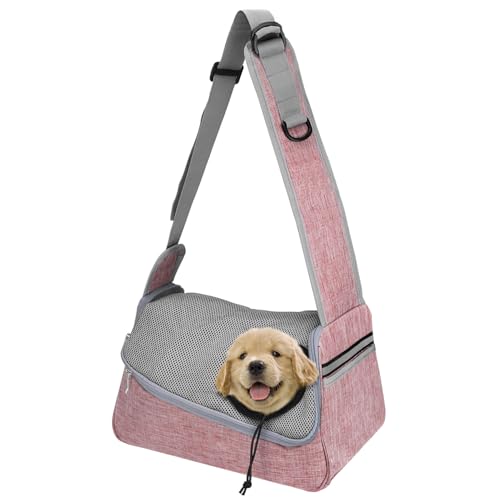 QWORK Kleine Hundetragetasche, verstellbare Tragetasche, Haustierschlinge mit gemütlichem Bett und dicker Polsterung QWORK Kleine Hundetragetasche, verstellbare Tragetasche, Haustierschlinge mit gemütlichem Bett und dicker Polsterung von QWORK