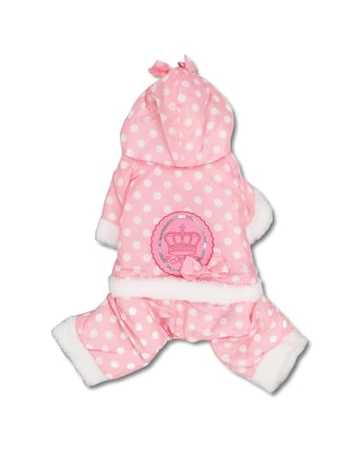 Hund Wintermantel warm verdickte hautfreundliche Einteilige Hoodie Haustier kaltes Wetter Jacke für kleine mittlere große Hunde (Type 3) von QWUUYEC
