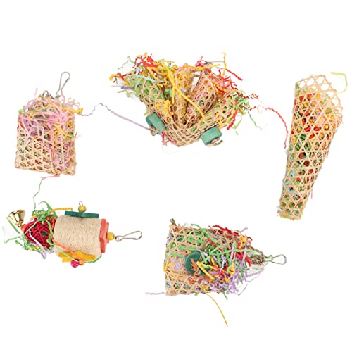 QWUUYEC Papageienkauspielzeug - Safer Nicht - Nahrungssuche mit farbenfrohen Papierfilamenten zur mentalen Stimulation und dem Stressabbau von Viaries und Reisekäfigen QWUUYEC Papageienkauspielzeug - Safer Nicht - Nahrungssuche mit farbenfrohen Papierfilamenten zur mentalen Stimulation und dem Stressabbau von Viaries und Reisekäfigen von QWUUYEC