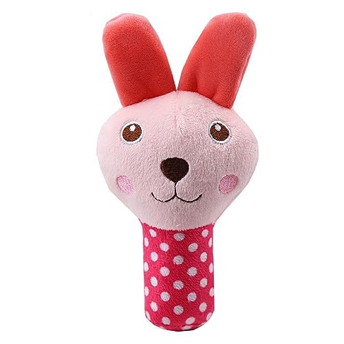 QWUUYEC Rose Red Kaninchen Spielzeug – Bissfester Kauspielzeug aus Plüsch + hilft beim Zähneputzen + für kleine, mittlere und große Hunde geeignet von QWUUYEC