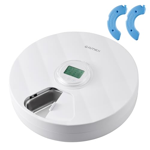 QXQXIN Automatischer Futterspender für Haustiere ohne Batterie, Edelstahl-Futterschale von QXQXIN