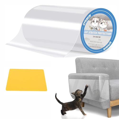 QYDMIN Kratzschutz Katze Tape 30cm x 3m, Kratzschutz Sofa Katze, Selbstklebend Kratzschutzfolie Transparent, Möbel Protector Katzenmöbel Schutz Kratzpads für Möbel Couch Tür Wand Kratzschutz QYDMIN Kratzschutz Katze Tape 30cm x 3m, Kratzschutz Sofa Katze, Selbstklebend Kratzschutzfolie Transparent, Möbel Protector Katzenmöbel Schutz Kratzpads für Möbel Couch Tür Wand Kratzschutz von QYDMIN