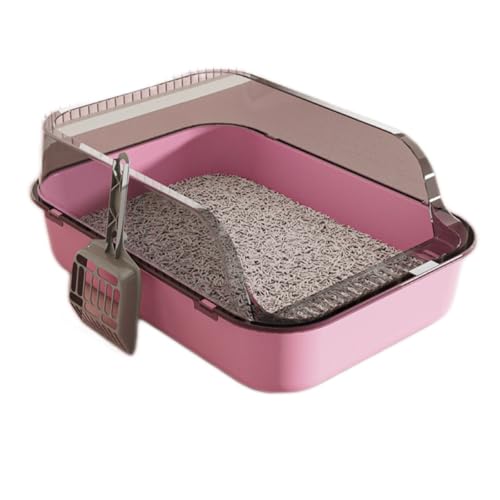 Halbgeschlossene Katzentoilette mit hohem Zaun, 40x28x16cm Kätzchen-Toilettentoilette, Katzensandkasten, kleine Haustiertoilette, Verdickte Katzenstreubehälter, Spritzwassergeschützt, Hochseitiger Halbgeschlossene Katzentoilette mit hohem Zaun, 40x28x16cm Kätzchen-Toilettentoilette, Katzensandkasten, kleine Haustiertoilette, Verdickte Katzenstreubehälter, Spritzwassergeschützt, Hochseitiger von QYJLOFMVE
