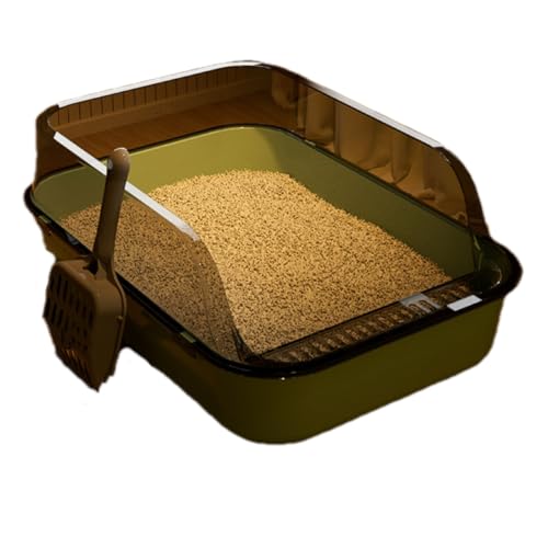 Halbgeschlossene Katzentoilette mit hohem Zaun, 40x28x16cm Kätzchen-Toilettentoilette, Katzensandkasten, kleine Haustiertoilette, Verdickte Katzenstreubehälter, Spritzwassergeschützt, Hochseitiger Halbgeschlossene Katzentoilette mit hohem Zaun, 40x28x16cm Kätzchen-Toilettentoilette, Katzensandkasten, kleine Haustiertoilette, Verdickte Katzenstreubehälter, Spritzwassergeschützt, Hochseitiger von QYJLOFMVE