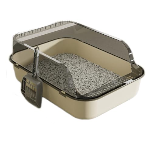 Halbgeschlossene Katzentoilette mit hohem Zaun, 40x28x16cm Kätzchen-Toilettentoilette, Katzensandkasten, kleine Haustiertoilette, Verdickte Katzenstreubehälter, Spritzwassergeschützt, Hochseitiger Halbgeschlossene Katzentoilette mit hohem Zaun, 40x28x16cm Kätzchen-Toilettentoilette, Katzensandkasten, kleine Haustiertoilette, Verdickte Katzenstreubehälter, Spritzwassergeschützt, Hochseitiger von QYJLOFMVE
