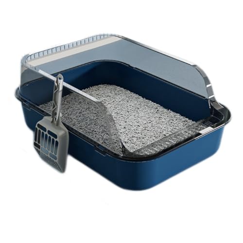 Halbgeschlossene Katzentoilette mit hohem Zaun, 40x28x16cm Kätzchen-Toilettentoilette, Katzensandkasten, kleine Haustiertoilette, Verdickte Katzenstreubehälter, Spritzwassergeschützt, Hochseitiger Halbgeschlossene Katzentoilette mit hohem Zaun, 40x28x16cm Kätzchen-Toilettentoilette, Katzensandkasten, kleine Haustiertoilette, Verdickte Katzenstreubehälter, Spritzwassergeschützt, Hochseitiger von QYJLOFMVE