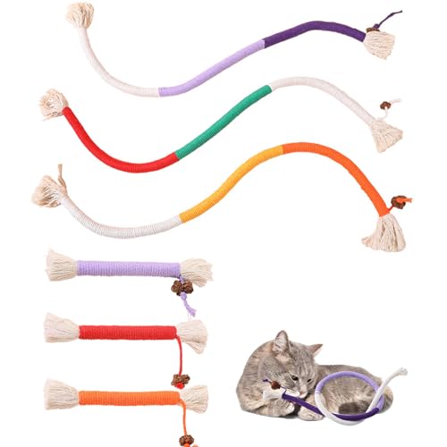 QYRDBGY BeißSeil Katze, 6 Stück Katze Seil Spielzeug 70 cm und 15cm Katzen BeißSeil Twiggle Tail Katzenspielzeug Kauspielzeug für Katzen Zahnpflege und Gegen Mundgeruch QYRDBGY BeißSeil Katze, 6 Stück Katze Seil Spielzeug 70 cm und 15cm Katzen BeißSeil Twiggle Tail Katzenspielzeug Kauspielzeug für Katzen Zahnpflege und Gegen Mundgeruch von QYRDBGY