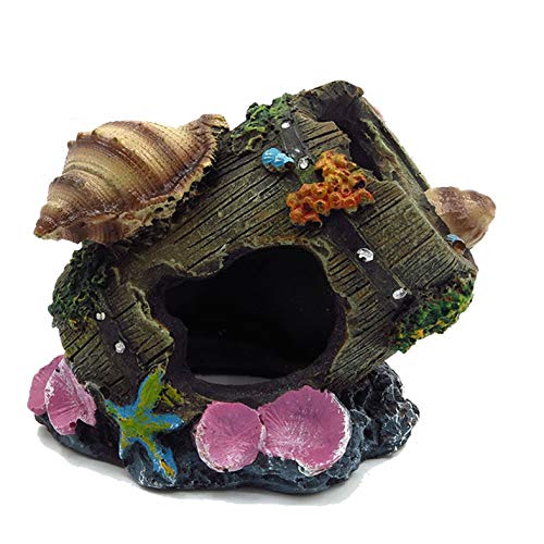 QZWGZ Aquarium-Dekoration mit Muschelloch, Kunstharz von QZWGZ