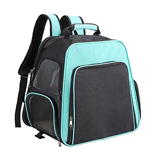 QZWGZ Ultraleichter Haustier-Rucksack, tragbar, faltbar, erweiterbar großer Raum, Katzentasche (blau) von QZWGZ