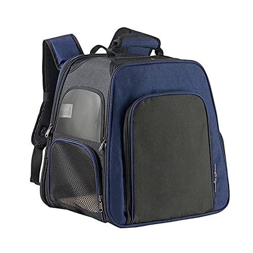 QZWGZ Ultraleichter Haustier-Rucksack, tragbar, faltbar, erweiterbar großer Raum, Katzentasche (dunkelblau) von QZWGZ