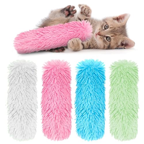 Qaestuan 4 Stück Katzenminzen Spielzeug, Weiches Plüsch Katzenspielzeug, Katzenkissen mit Katzenminze, Interaktives Katzenspielzeug, für Katze zu Spielen Beißen Kauen Zahnpflege und Gegen Mundgeruch Qaestuan 4 Stück Katzenminzen Spielzeug, Weiches Plüsch Katzenspielzeug, Katzenkissen mit Katzenminze, Interaktives Katzenspielzeug, für Katze zu Spielen Beißen Kauen Zahnpflege und Gegen Mundgeruch von Qaestuan