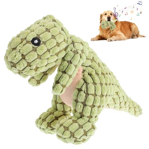 Qaestuan Hundespielzeug, Quietschendes Plüsch Spielzeug, Plüsch Kauspielzeug für Hunde, Haustier Interaktives Spielzeug, für Welpen, Kleine, Mittlere Hundes (Tyrannosaurus) von Qaestuan