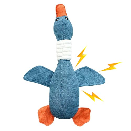 Qaestuan Hundespielzeug, Quietschendes Plüsch Spielzeug, Plüsch Kauspielzeug für Hunde, Haustier Interaktives Spielzeug, für Welpen, Kleine, Mittlere Hundes (Wildgans) von Qaestuan