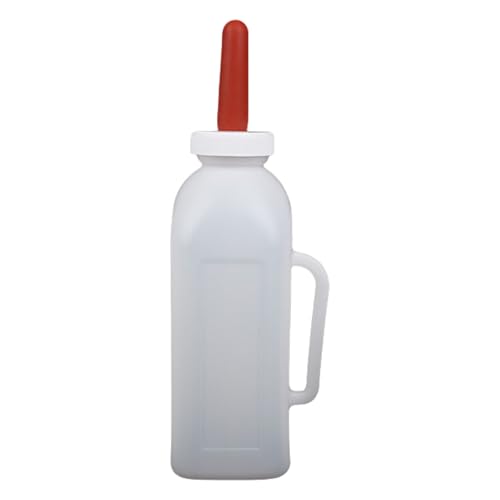 Qaonsciug Kalb Fütterungsflasche Mit Brustwarze Und Bequemen Grifffutterlädern 1-5L Große Kapazität Easy Feeding Milchflasche von Qaonsciug