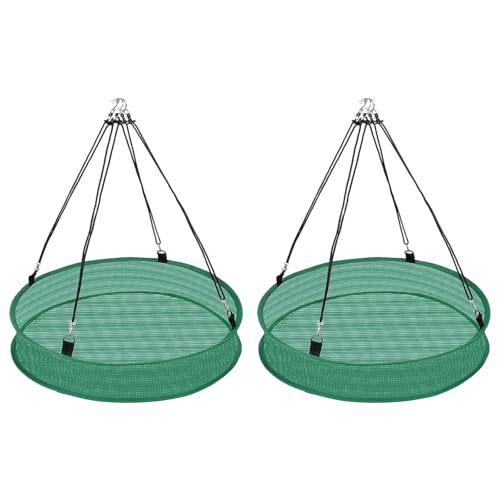 Qaonsciug Set Von 2 Open Design Vogelhändler Tablett Mit Sichere Hängekette Für Outdoor Vogel Fütterungsstation Hanging Feeder Net von Qaonsciug