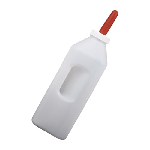Kalbflasche mit 1-5 l Fassungsvermögen, Milch-Futterspender mit Griff und Silikon-Nippel für einfaches Stillen Kalbflasche mit 1-5 l Fassungsvermögen, Milch-Futterspender mit Griff und Silikon-Nippel für einfaches Stillen von Qcbuegof