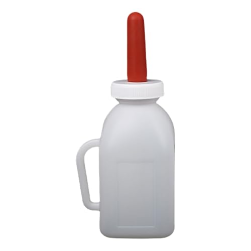 Kalbflasche mit 1-5 l Fassungsvermögen, Milch-Futterspender mit Griff und Silikon-Nippel für einfaches Stillen Kalbflasche mit 1-5 l Fassungsvermögen, Milch-Futterspender mit Griff und Silikon-Nippel für einfaches Stillen von Qcbuegof