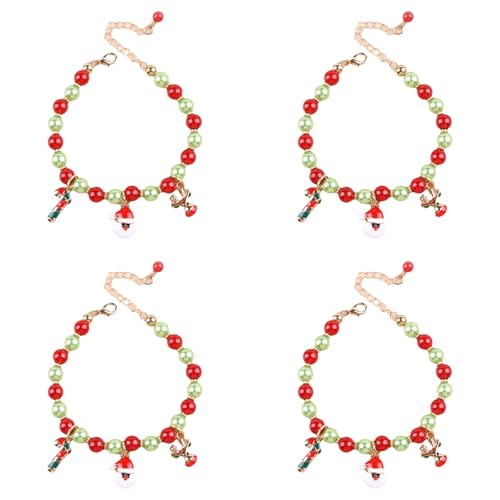 Qcbuegof Weihnachts-Halskette mit Perlen, verstellbare Länge, für Katzen und Hunde, Festival, Katzen, Halsband, Haustier-Halsschmuck, verstellbarer Haustierschmuck Qcbuegof Weihnachts-Halskette mit Perlen, verstellbare Länge, für Katzen und Hunde, Festival, Katzen, Halsband, Haustier-Halsschmuck, verstellbarer Haustierschmuck von Qcbuegof