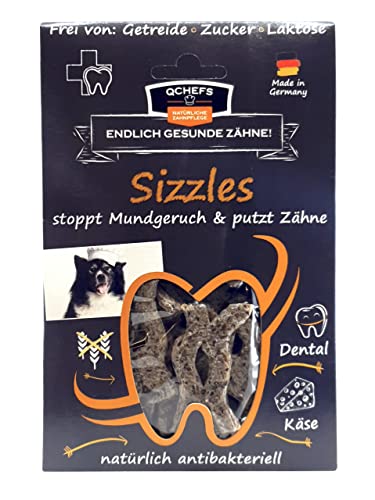 QCHEFS SIZZLES |Hunde Zahnpflege-Snack| Leckerli Training| gegen Mundgeruch & Zahnfleischentzündung| Zahnsteinentferner|Kausticks klein& trocken |Kaustreifen| Hüttenkäse – natürlich antibakteriell QCHEFS SIZZLES |Hunde Zahnpflege-Snack| Leckerli Training| gegen Mundgeruch & Zahnfleischentzündung| Zahnsteinentferner|Kausticks klein& trocken |Kaustreifen| Hüttenkäse – natürlich antibakteriell von Qchefs