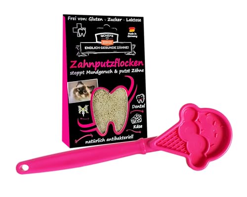 Qchefs Lick Stick Pink & Zahnpflege für Katzen als Schleckmatte to Go und Leckerli fürs Training- gegen Stress und zur Beruhigung als Zahnpflege ohne Bürste- auch für Kitten von Qchefs