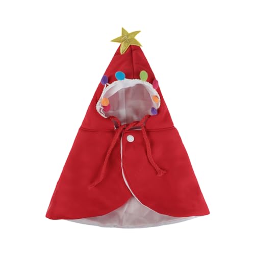 Haustier Weihnachtskostüm Weihnachtshund Cosplay Outfit Weihnachten Haustier Anzug (Rot, L) von Qchomee