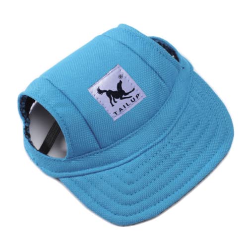 Kappe für Hunde Hundehut Haustiere Baseballmütze Haustier Visier Hut Hund Einstellbar Basecap Hund Sonnenschutz Hut Hund Sport Hut mit Kinnriemen Welpen Sonnenkappe mit Ohrlöchern Hundemütze von Qchomee