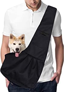 Qchomee Hundetragetasche Oxford Tragebeutel Verstellbar Fronttasche Tragetuch Outdoor Reise Tragbar Hundetasche Kleine Hunde Transporttasche für Welpen Katze Hund bis 5 kg von Qchomee