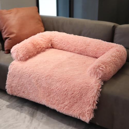 Qchomee Plüsch-Katzenbett Bequeme Haustier-Sofa Haustierbett Flauschiges Hundebett Warme Katzensofa Katzenbett Waschbares Hundekissen Weiche Welpenbett Tierbett Hundeschlafplatz für Katzen Hunde von Qchomee