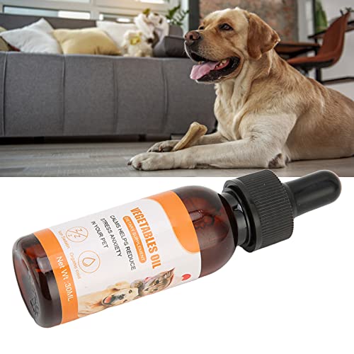 30 Ml Hanföl für Hunde Hanföl Hundetropfen Zur Beruhigung für ängstliche und überaktive Haustiere Lindern Angstzustände bei Anorexie von Haustieren Ätherisches Öl für Haustiere Katzen Hunde - Natürlic von Qcwwy