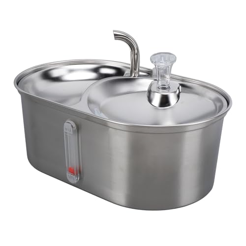 3L Haustier Wasserbrunnen mit Edelstahl Material Automatischer Zyklus Wasser Leise Haustier Spender für Zuhause, Haustier Wasserbrunnen Futternapf, Große Kapazität Wasserbrunnen für Katze 3L Haustier Wasserbrunnen mit Edelstahl Material Automatischer Zyklus Wasser Leise Haustier Spender für Zuhause, Haustier Wasserbrunnen Futternapf, Große Kapazität Wasserbrunnen für Katze von Qcwwy