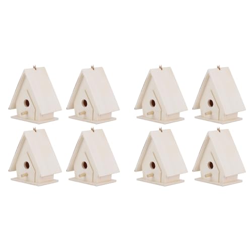 8 Stück Vogelhaus-Nesterkäfig, Platane-Holz, Starke und Einzigartige Form, für die Garten-Innenhof-Dekoration, Geeignet für Gärten und Balkone Im Freien 8 Stück Vogelhaus-Nesterkäfig, Platane-Holz, Starke und Einzigartige Form, für die Garten-Innenhof-Dekoration, Geeignet für Gärten und Balkone Im Freien von Qcwwy
