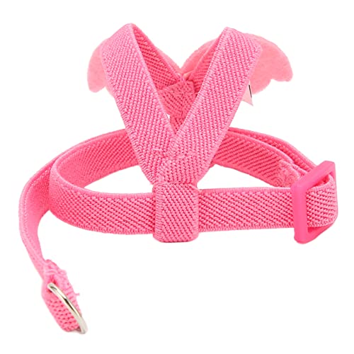 Brustträger für Vögel, Leinen, Geschirr mit ergonomischem Design, Trainingsleine, fliegendes Seil, Rosa, ultraleicht (Pink) von Qcwwy
