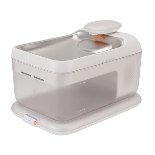 Cat Water Fountain Nordless, Automatischer Wasserspender Zum Trinken Intelligenter Wasserspender aus Edelstahl 4,5 L Großer Hundwasserschale Zirkulierende Wasserfuttermittel von Qcwwy